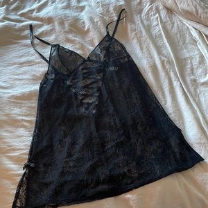 VICTORIA’S SECRET SHEER LACE UP NIGHTIE TEDDY
